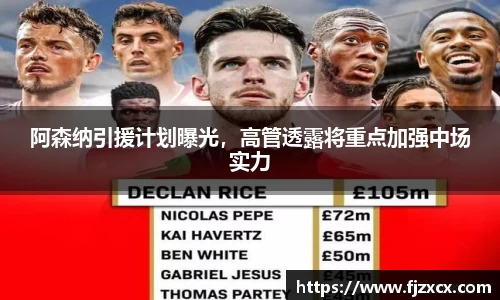 阿森纳引援计划曝光，高管透露将重点加强中场实力